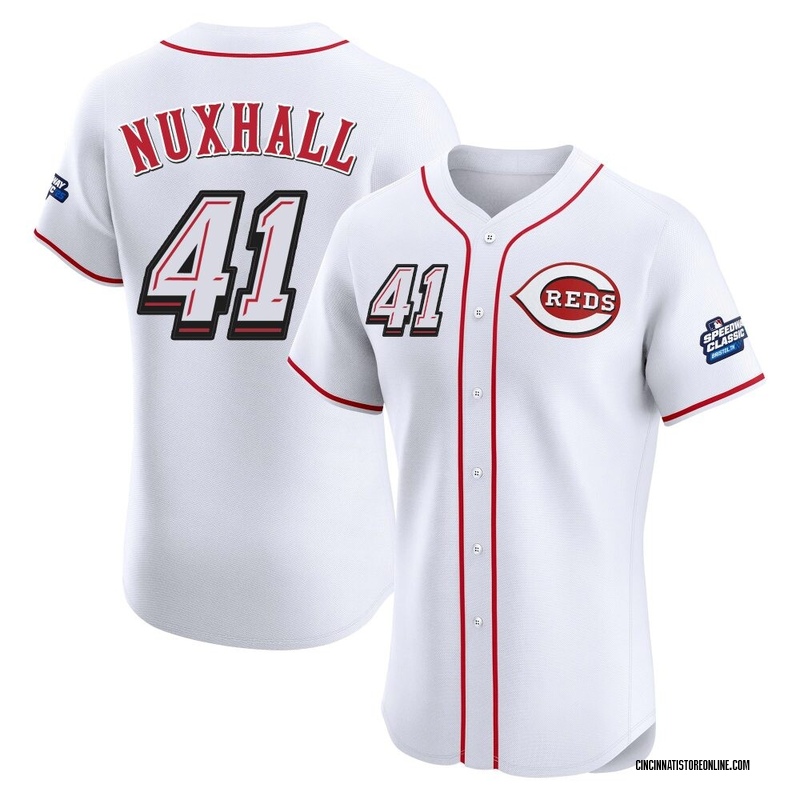 Joe Nuxhall Men's Cincinnati Reds 2025 Speedway Classic Alternate Jersey - White Elite