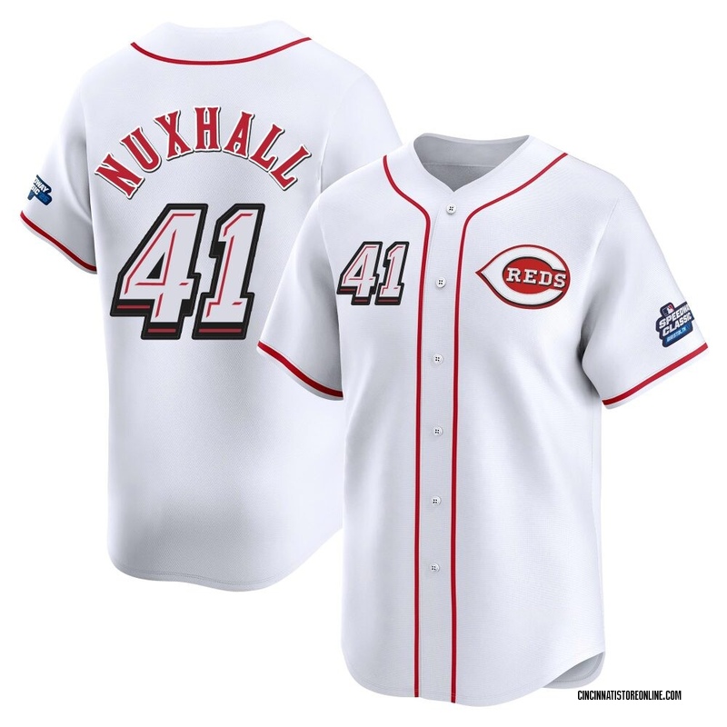 Joe Nuxhall Men's Cincinnati Reds 2025 Speedway Classic Alternate Jersey - White Limited