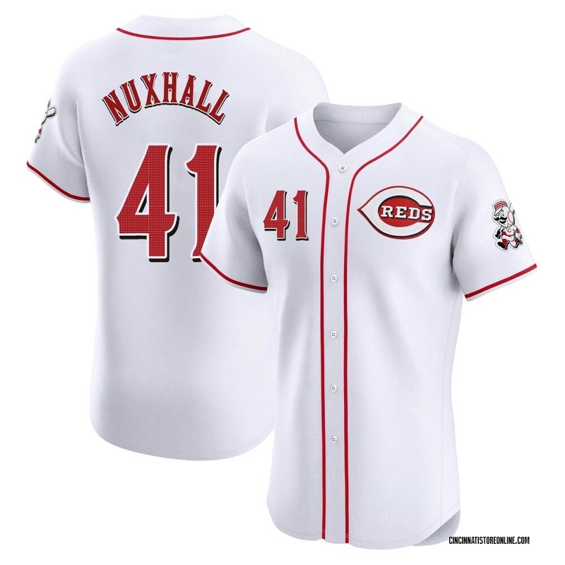 Joe Nuxhall Men's Cincinnati Reds Home Jersey - White Elite