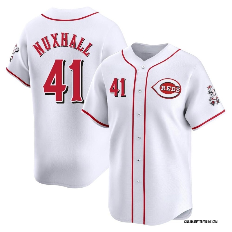 Joe Nuxhall Youth Cincinnati Reds Home Jersey - White Limited