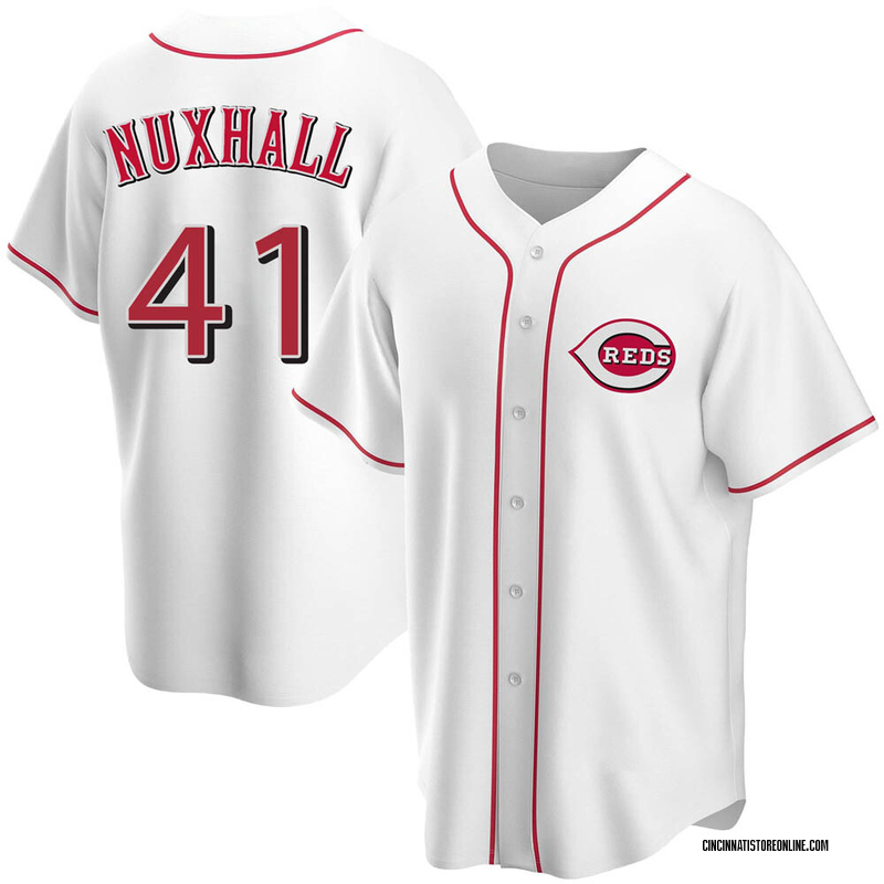 Joe Nuxhall Youth Cincinnati Reds Home Jersey - White Replica