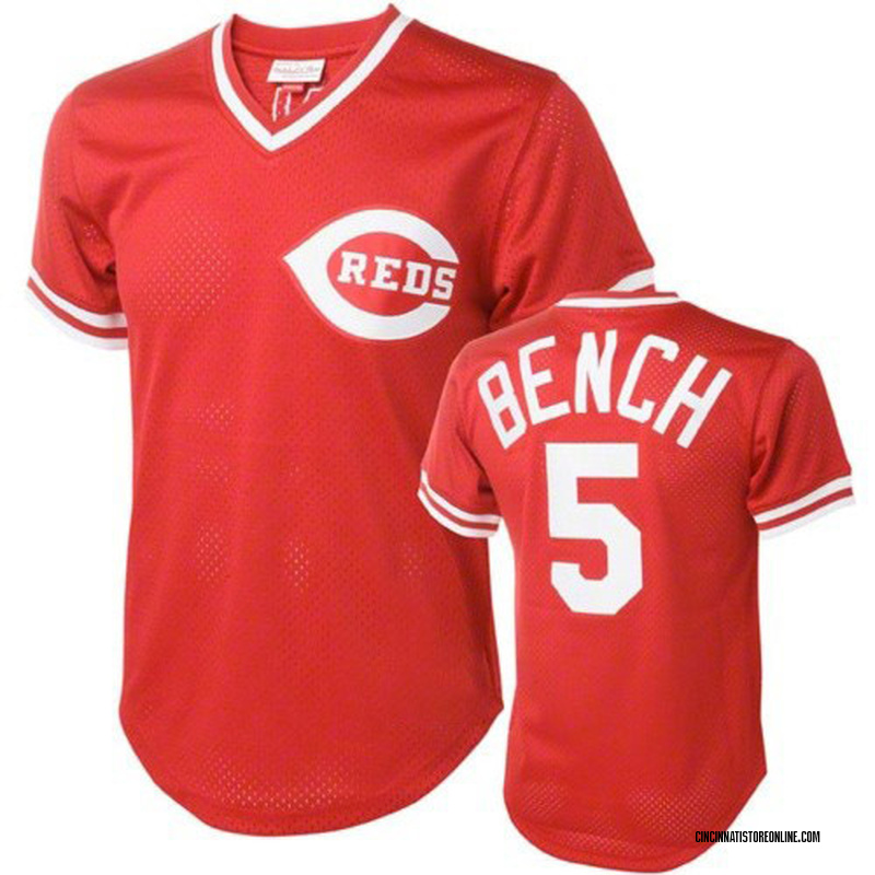 Johnny Bench Men's Cincinnati Reds Throwback Jersey - White Replica