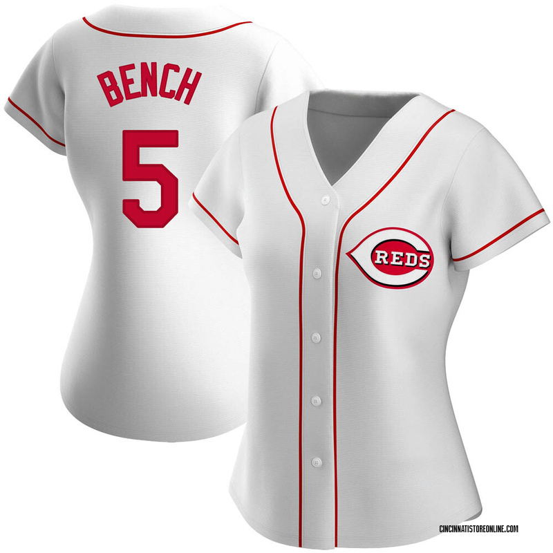 Johnny Bench Women's Cincinnati Reds Home Jersey - White Replica