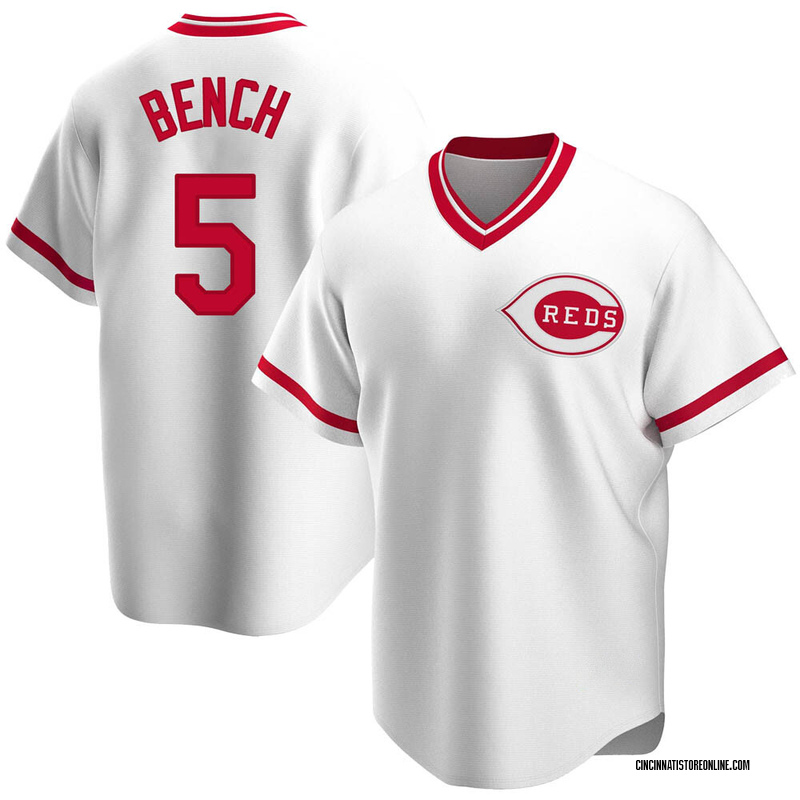 Johnny Bench Youth Cincinnati Reds Home Cooperstown Collection