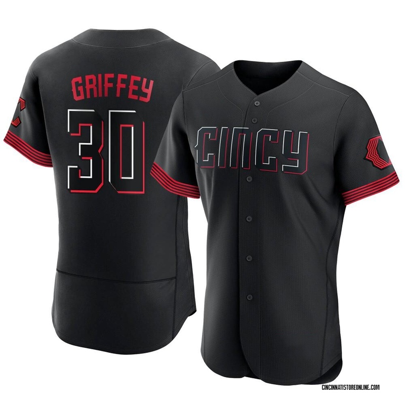 Ken Griffey Men's Cincinnati Reds 2023 City Connect Jersey - Black Authentic