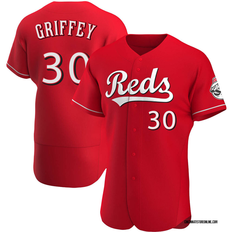 Ken Griffey Men's Cincinnati Reds Alternate Jersey - Red Authentic