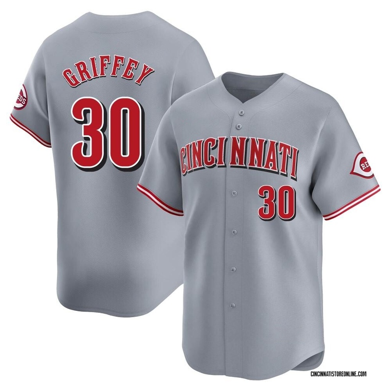 Ken Griffey Men's Cincinnati Reds Away Jersey - Gray Limited