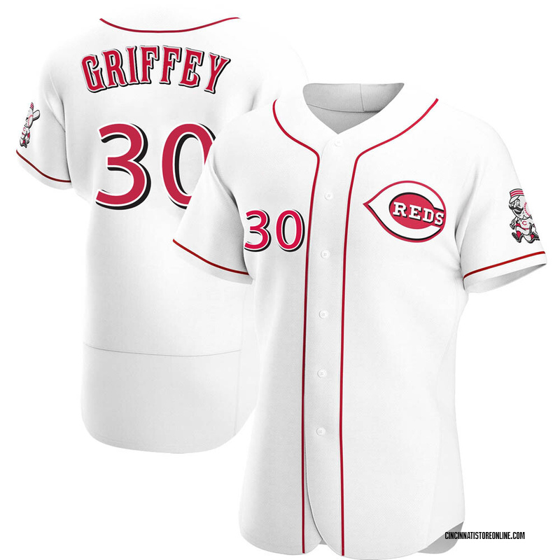 Ken Griffey Men's Cincinnati Reds Home Jersey - White Authentic