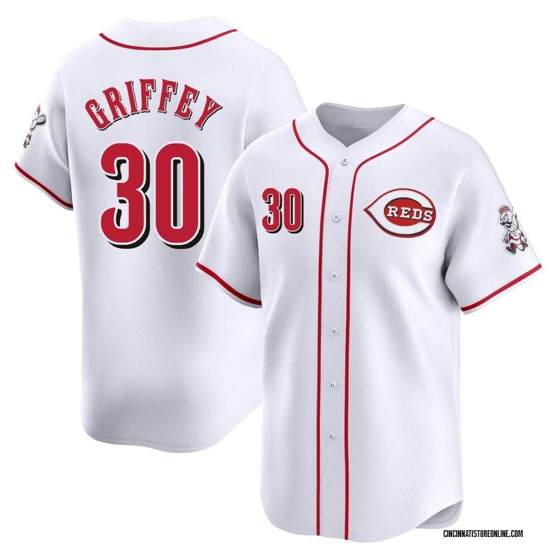 Ken Griffey Men's Cincinnati Reds Home Jersey - White Limited