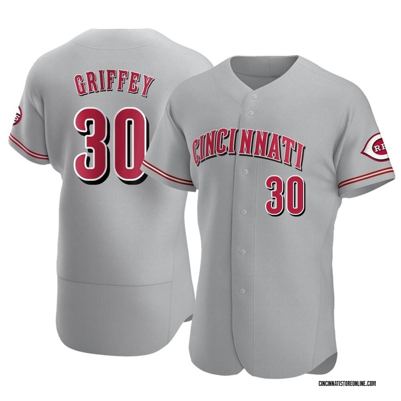 Ken Griffey Men's Cincinnati Reds Road Jersey - Gray Authentic