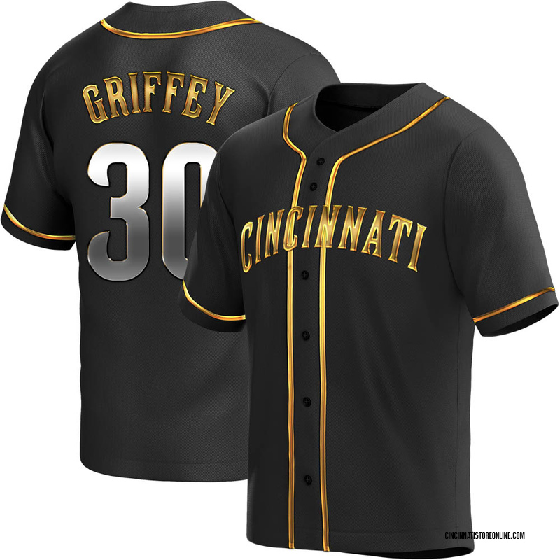 Ken Griffey Youth Cincinnati Reds Alternate Jersey - Black Golden