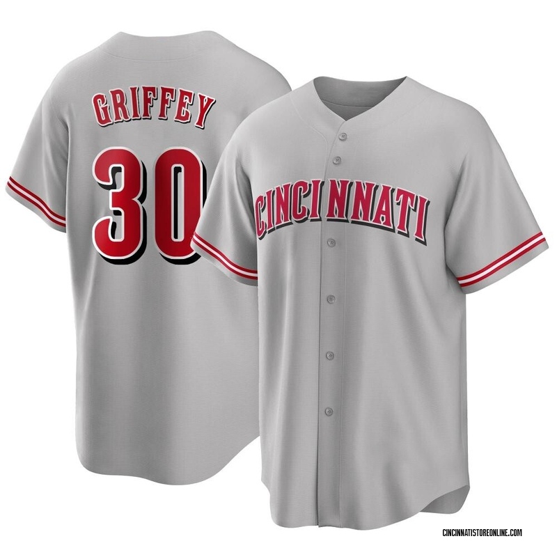 Ken Griffey Youth Cincinnati Reds Road Jersey - Gray Replica