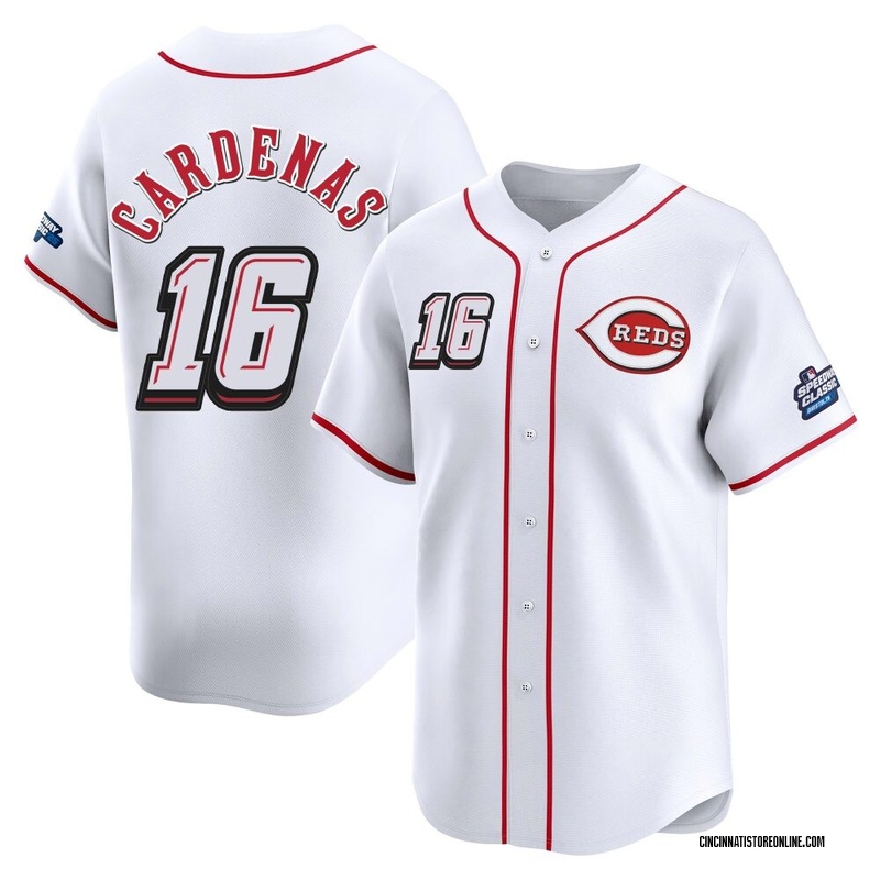 Leo Cardenas Men's Cincinnati Reds 2025 Speedway Classic Alternate Jersey - White Limited
