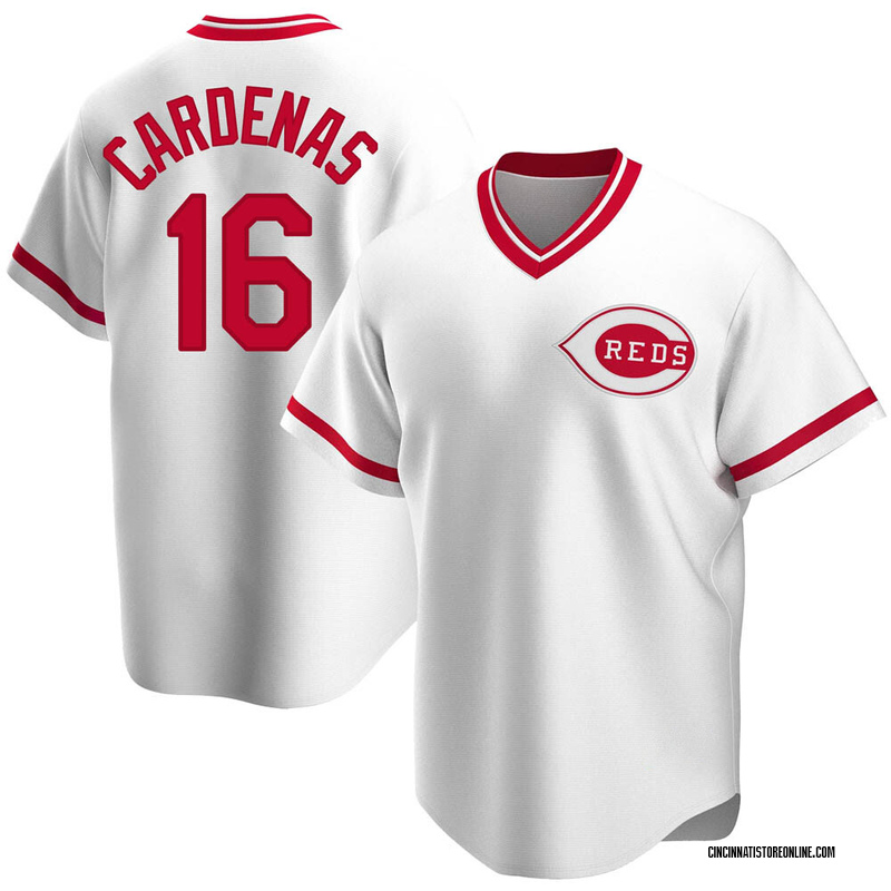 Leo Cardenas Men's Cincinnati Reds Home Cooperstown Collection Jersey - White Replica