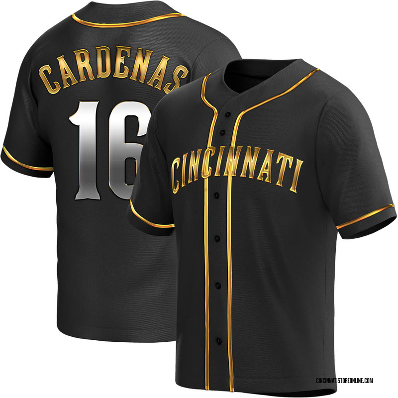 Leo Cardenas Youth Cincinnati Reds Alternate Jersey - Black Golden Replica