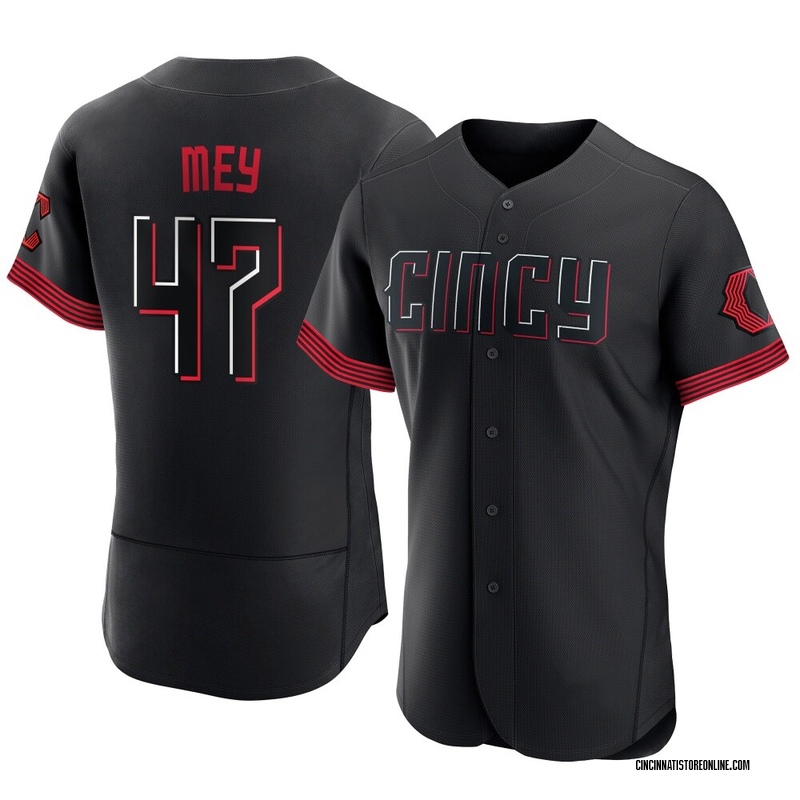 Luis Mey Men's Cincinnati Reds 2023 City Connect Jersey - Black Authentic
