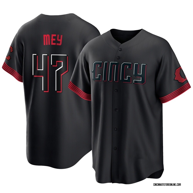 Luis Mey Men's Cincinnati Reds 2023 City Connect Jersey - Black Replica