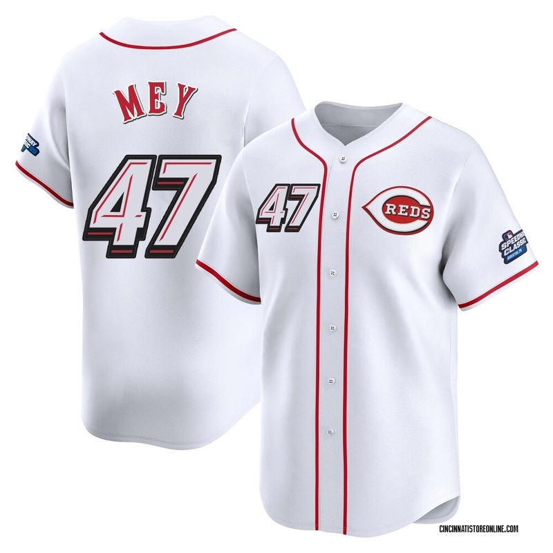 Luis Mey Men's Cincinnati Reds 2025 Speedway Classic Alternate Jersey - White Limited