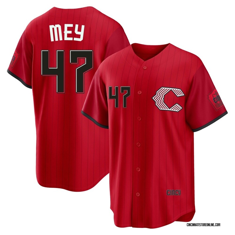 Luis Mey Men's Cincinnati Reds 2026 City Connect Stadium Jersey - Red Limited