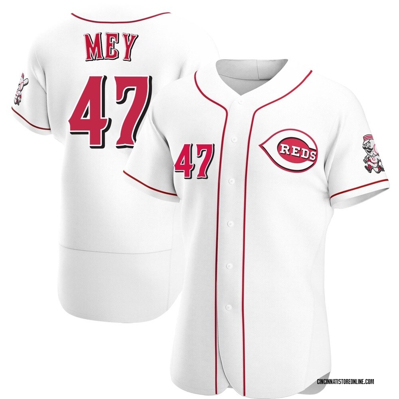 Luis Mey Men's Cincinnati Reds Home Jersey - White Authentic
