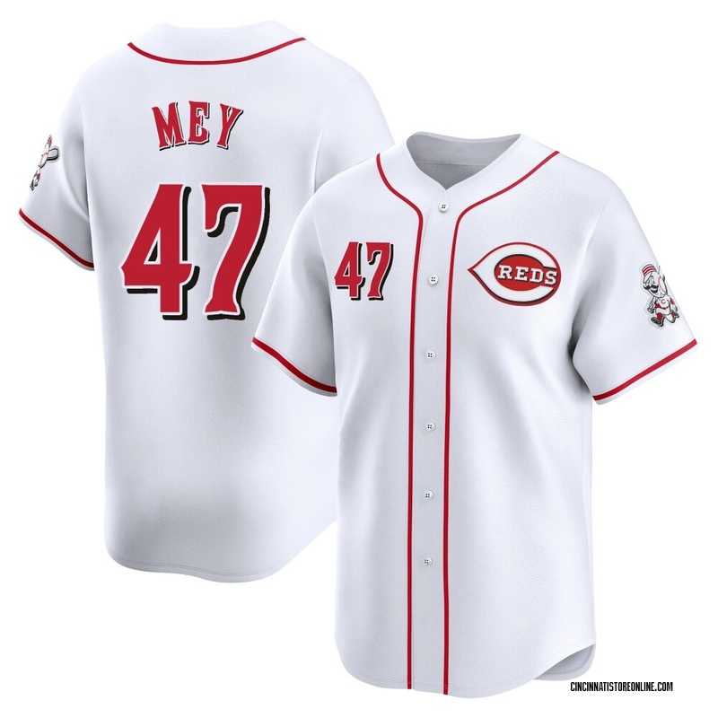 Luis Mey Men's Cincinnati Reds Home Jersey - White Limited