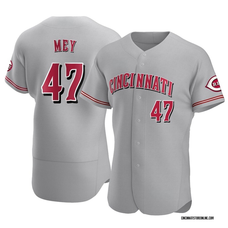 Luis Mey Men's Cincinnati Reds Road Jersey - Gray Authentic