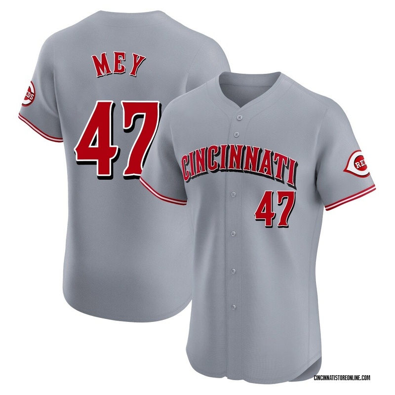 Luis Mey Men's Cincinnati Reds Road Jersey - Gray Elite