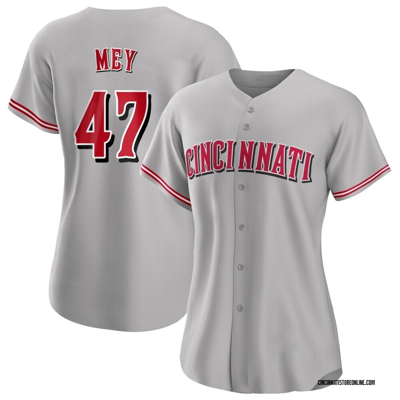 Luis Mey Women's Cincinnati Reds Road Jersey - Gray Authentic