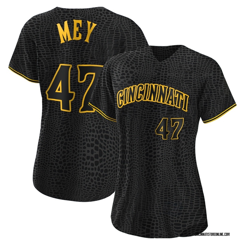 Luis Mey Women's Cincinnati Reds Snake Skin City Jersey - Black Replica