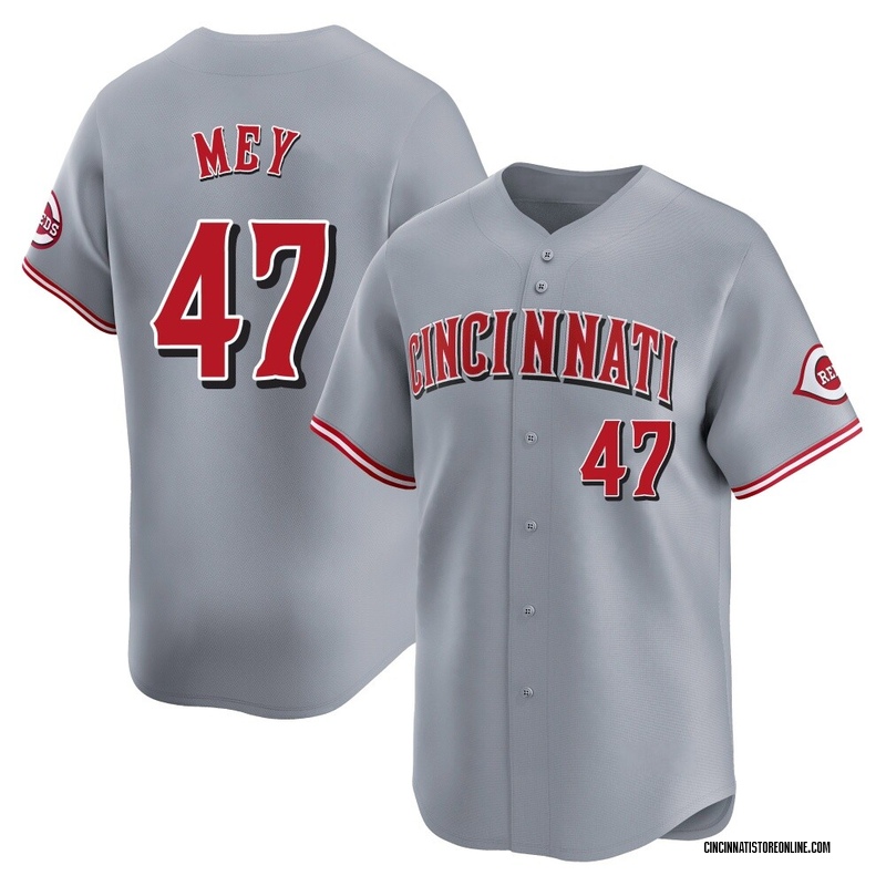 Luis Mey Youth Cincinnati Reds Away Jersey - Gray Limited