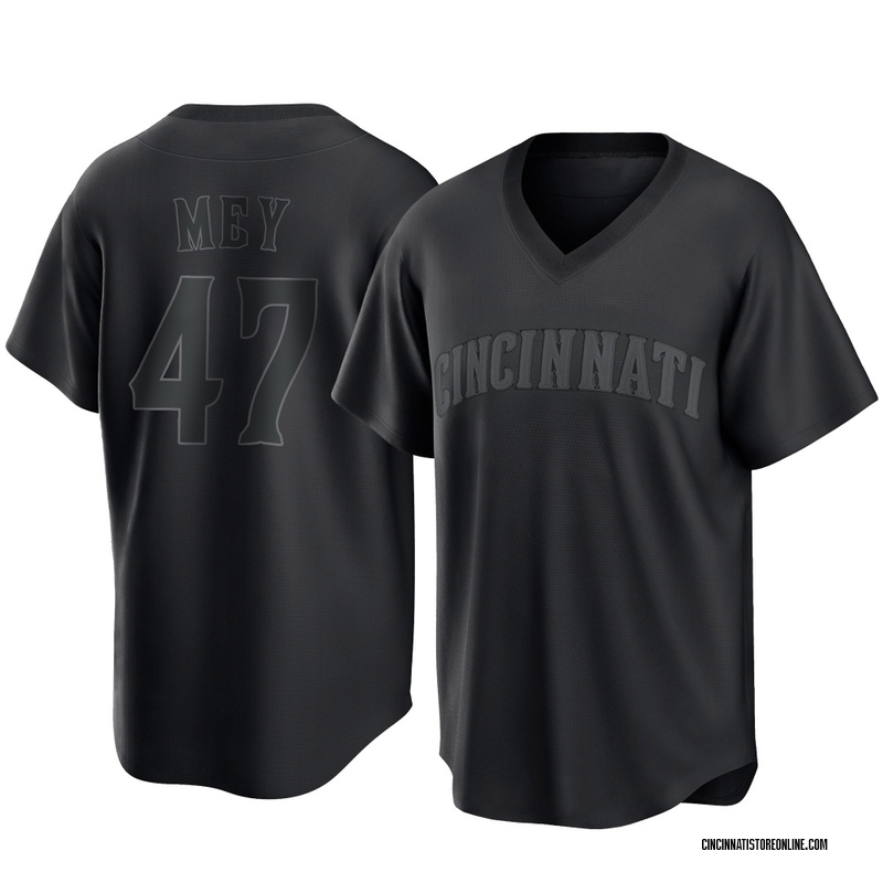 Luis Mey Youth Cincinnati Reds Pitch Fashion Jersey - Black Replica