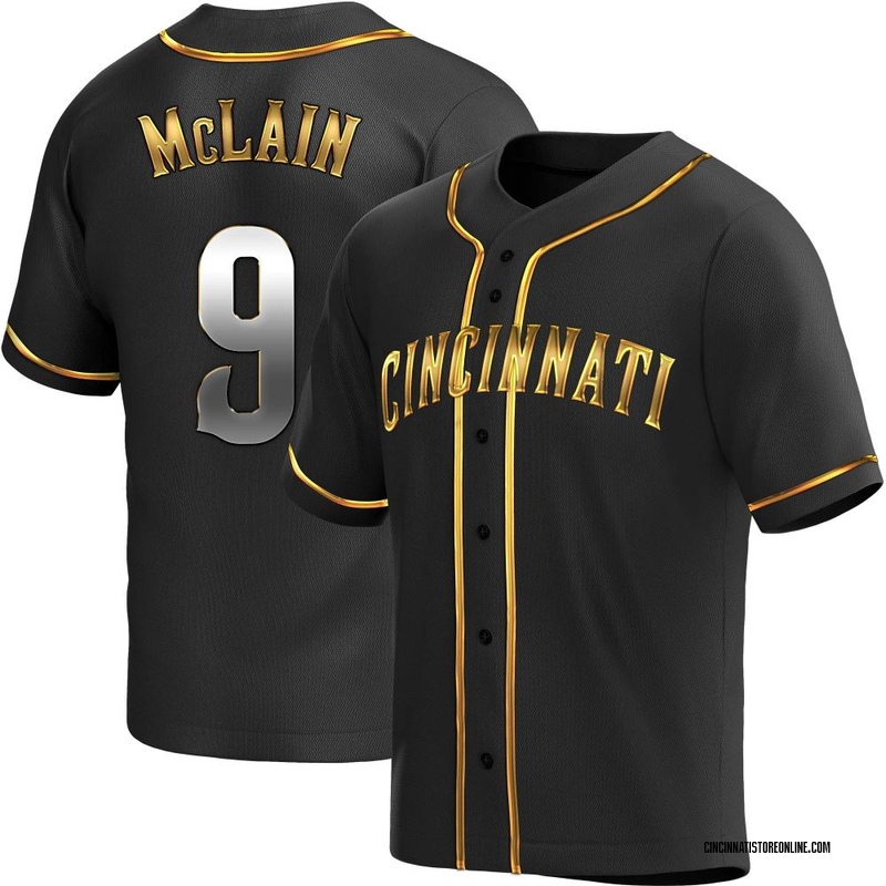 Matt McLain Men's Cincinnati Reds Alternate Jersey - Black Golden Replica