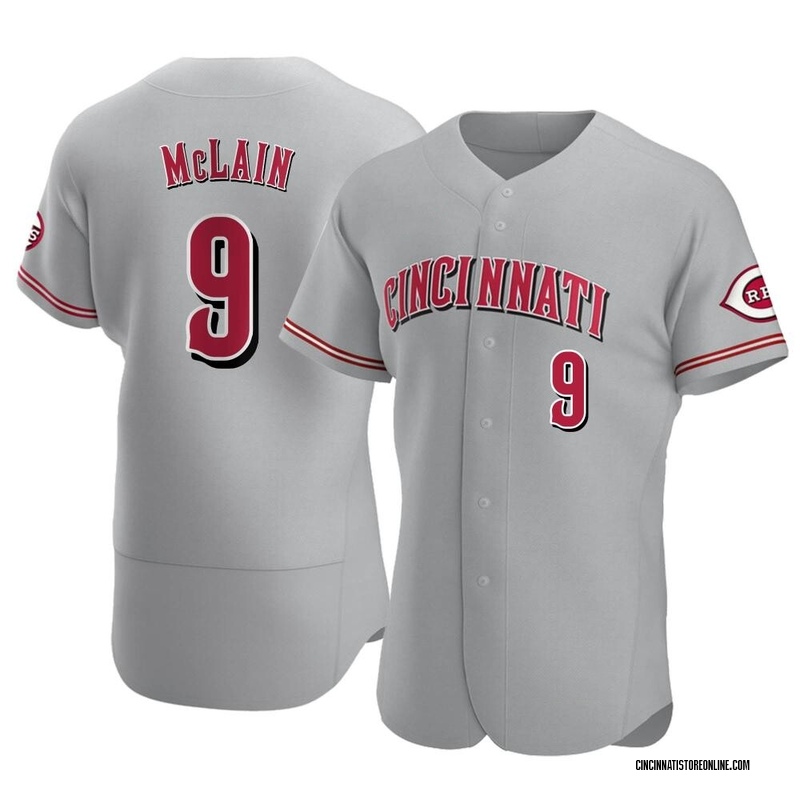 Authentic Majestic, 44 LARGE, CINCINNATI REDS GRAY JOHNNY BENCH ON FIELD Jersey