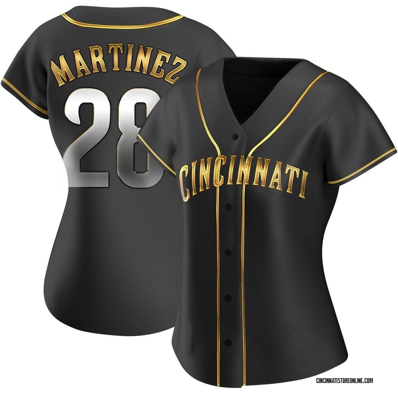 Nick Martinez Women's Cincinnati Reds Alternate Jersey - Black Golden Replica