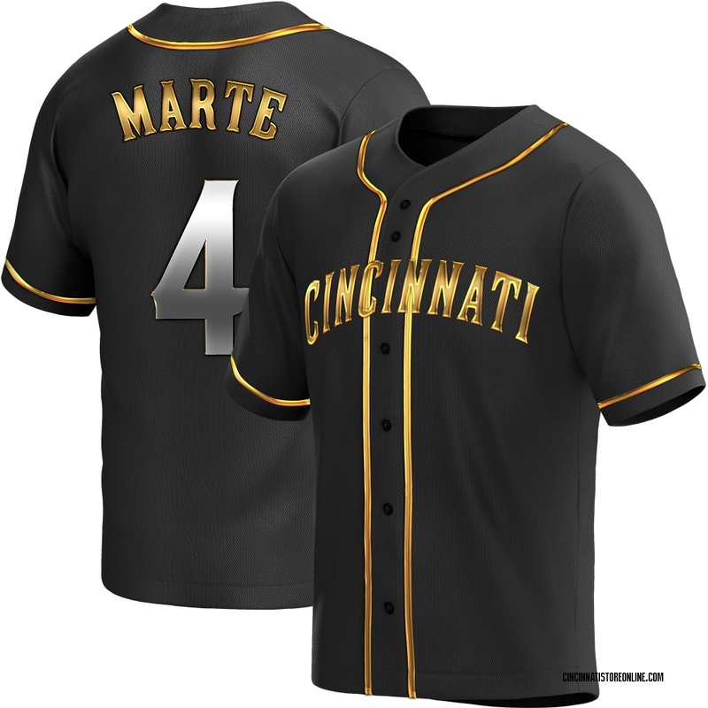 Noelvi Marte Men's Cincinnati Reds Alternate Jersey - Black Golden Replica