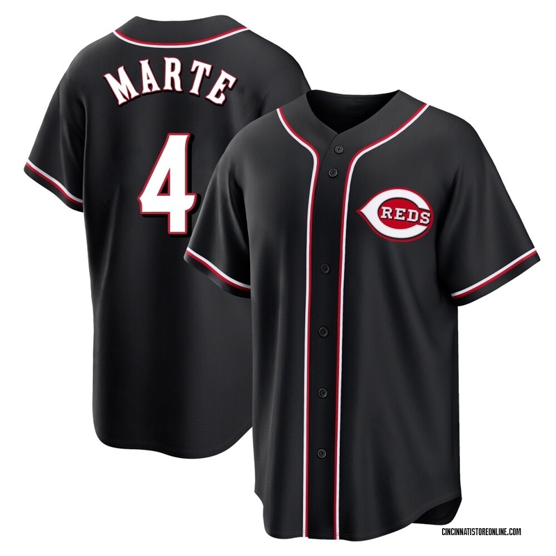 Noelvi Marte Men's Cincinnati Reds Fashion Out Jersey - Black Replica