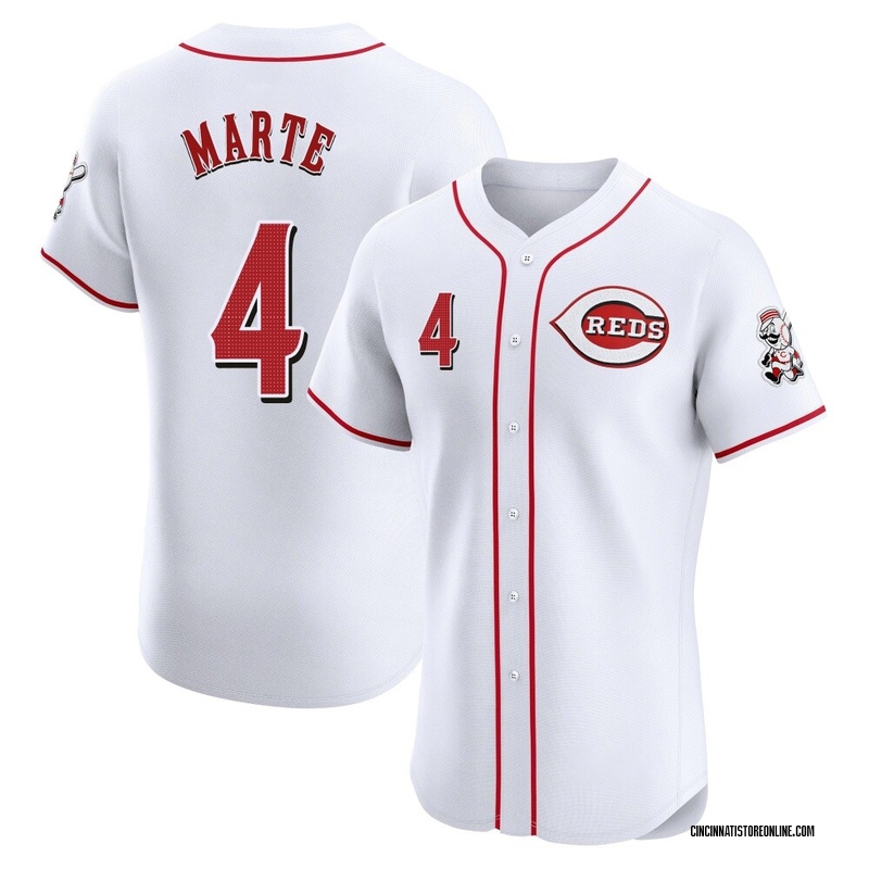 Noelvi Marte Men's Cincinnati Reds Home Jersey - White Elite