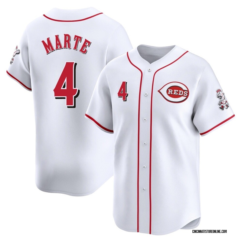 Noelvi Marte Men's Cincinnati Reds Home Jersey - White Limited