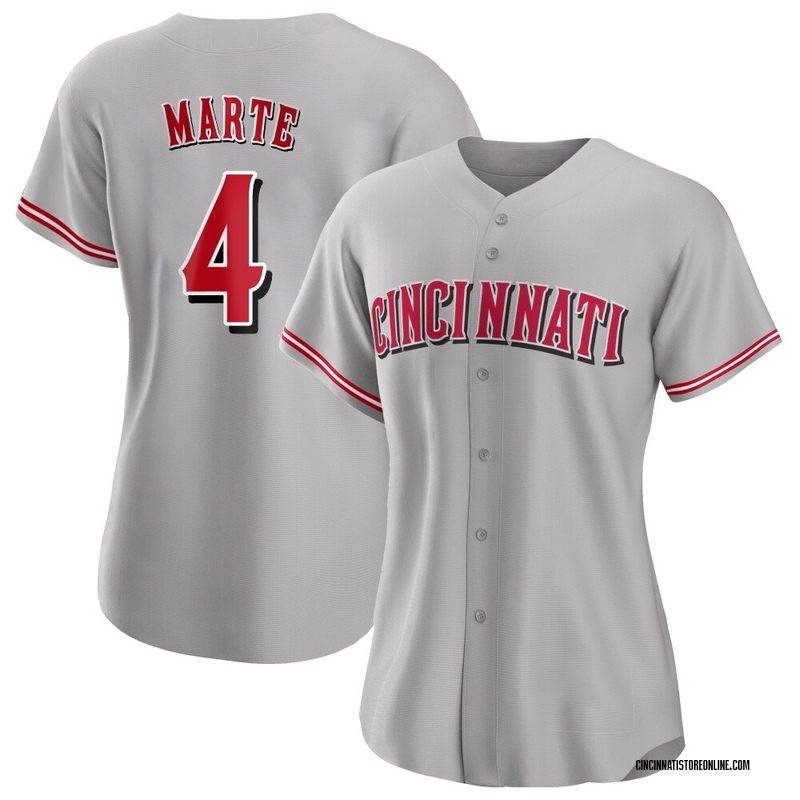Noelvi Marte Women's Cincinnati Reds Road Jersey - Gray Replica