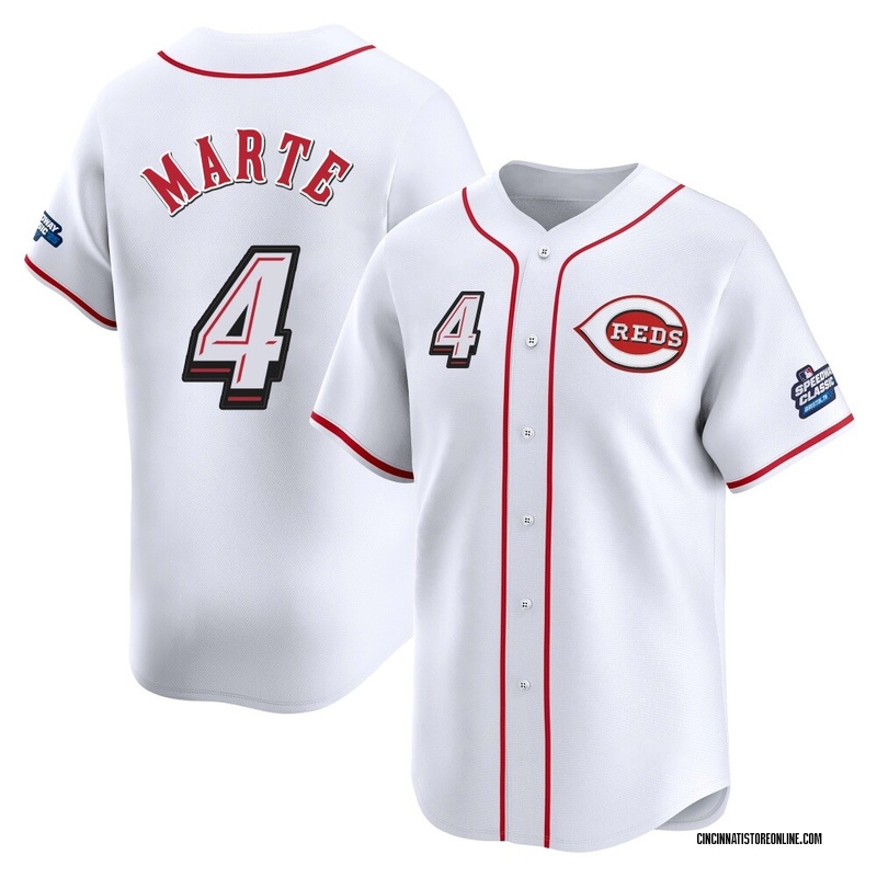 Noelvi Marte Youth Cincinnati Reds 2025 Speedway Classic Alternate Jersey - White Limited