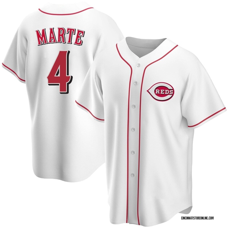 Noelvi Marte Youth Cincinnati Reds Home Jersey - White Replica