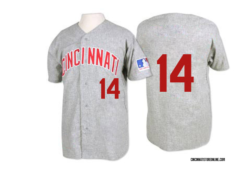 Pete Rose Men's Cincinnati Reds 1969 Throwback Jersey - Grey Replica