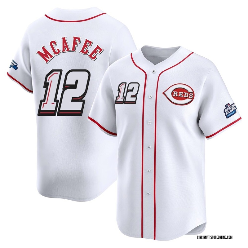 Quincy Mcafee Men's Cincinnati Reds 2025 Speedway Classic Alternate Jersey - White Limited
