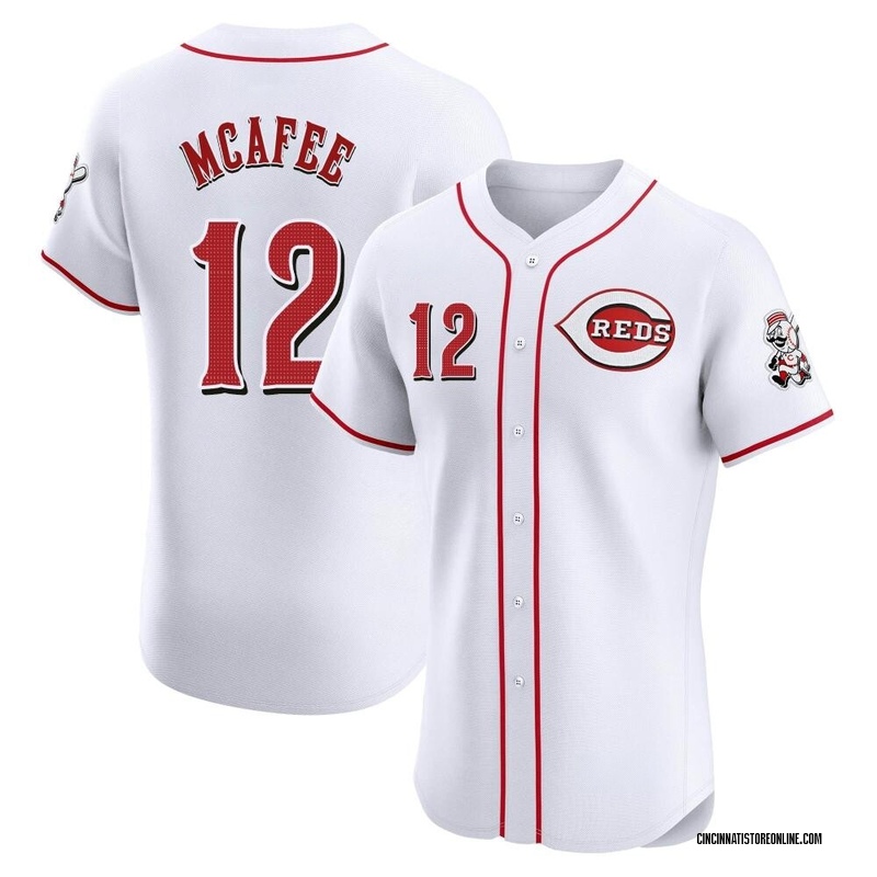 Quincy Mcafee Men's Cincinnati Reds Home Patch Jersey - White Elite