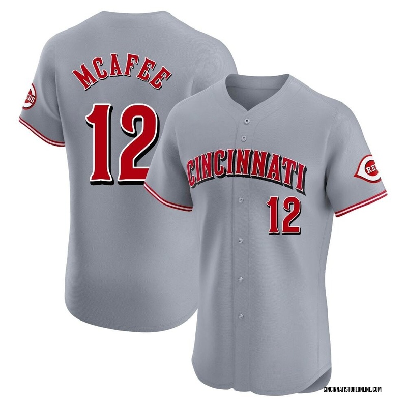 Quincy Mcafee Men's Cincinnati Reds Road Jersey - Gray Elite
