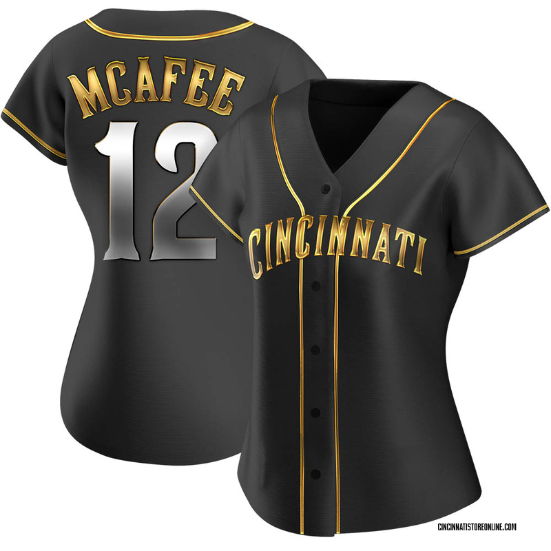 Quincy Mcafee Women's Cincinnati Reds Alternate Jersey - Black Golden Replica