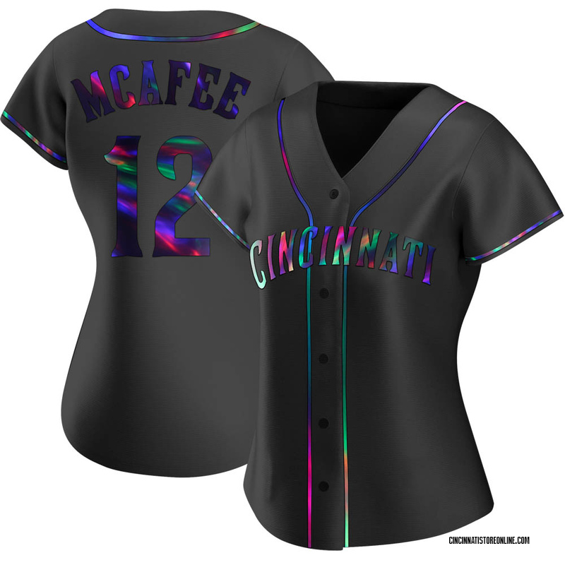 Quincy Mcafee Women's Cincinnati Reds Alternate Jersey - Black Holographic Replica