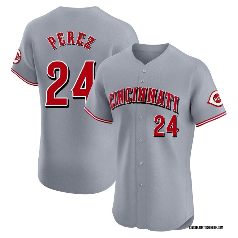 Tony Perez Men's Cincinnati Reds Road Jersey - Gray Elite