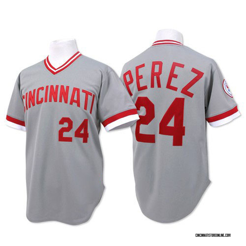 Tony Perez Men's Cincinnati Reds Throwback Jersey - Grey Authentic