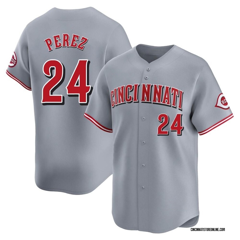 Tony Perez Youth Cincinnati Reds Away Jersey - Gray Limited